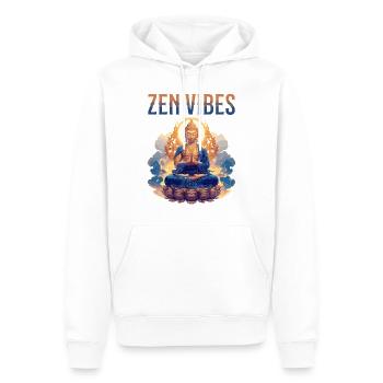 Buddha Buddhism Religion Spiritual Meditation - Men’s Premium Organic Hoodie - white - Front - Nico (187cm)