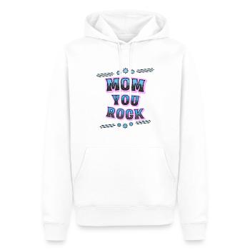 MOM YOU ROCK - MUM DU ROCKST - Mothers Day 2024 - Men’s Premium Organic Hoodie - white - Front - Nico (187cm)