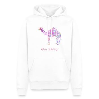 Relax&Relief Camel - Männer Premium Bio Hoodie - Weiß - Vorne - Nico (187cm)