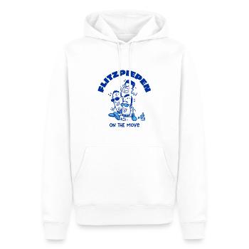 Flitzpiepen on the move - Männer Premium Bio Hoodie - Weiß - Vorne - Nico (187cm)