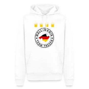 Mallemania Team Tresen Logo - Männer Premium Bio Hoodie - Weiß - Vorne - Nico (187cm)