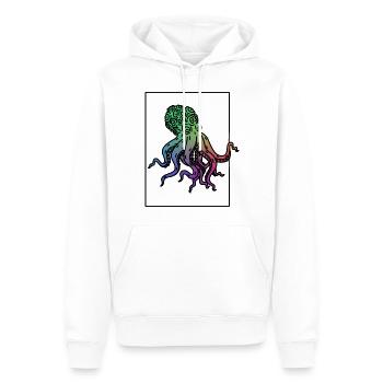 Krake - Männer Premium Bio Hoodie - Weiß - Vorne - Nico (187cm)