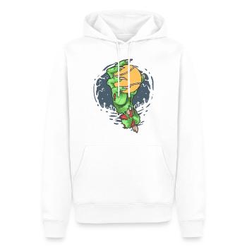 Halloween Zombie Ball Padel Tennis Padelista - Sweat à capuche Premium bio Homme - blanc - Devant - Nico (187cm)
