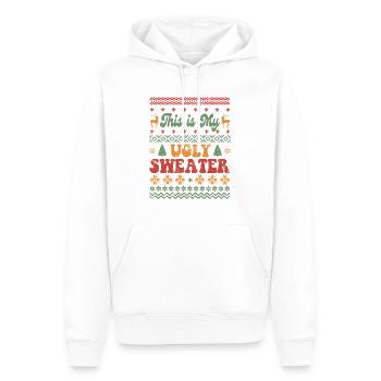 My Ugly Sweater - Ugly Xmas /Christmas/Weihnachten - Männer Premium Bio Hoodie - Weiß - Vorne - Nico (187cm)