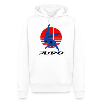 Judo - Men’s Premium Organic Hoodie - white - Front - Nico (187cm)