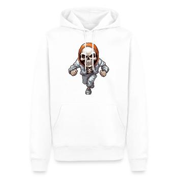 Crâne dans la conception de combinaison de jogging - Sweat à capuche Premium bio Homme - blanc - Devant - Nico (187cm)