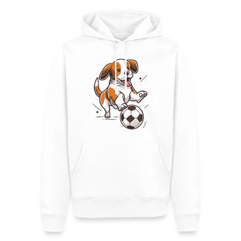 Soccer Pup - Sweat à capuche Premium bio Homme - blanc - Devant - Nico (187cm)