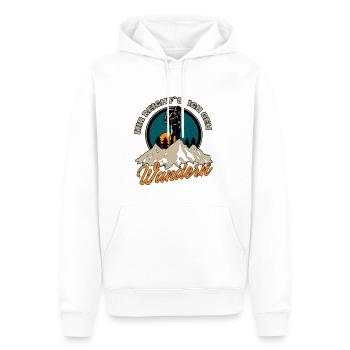 Mir reicht's ich geh wandern - Wander Berge Retro - Männer Premium Bio Hoodie - Weiß - Vorne - Nico (187cm)