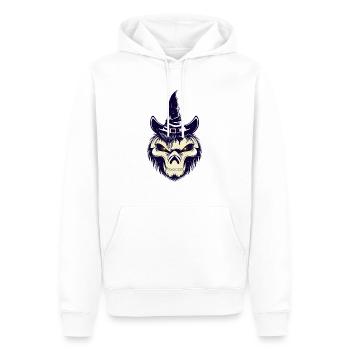 Halloween Gruseliges Monster trägt Hut - Männer Premium Bio Hoodie - Weiß - Vorne - Nico (187cm)