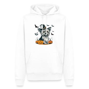 Yorkshire Terrier in Halloween-Stimmung - Männer Premium Bio Hoodie - Weiß - Vorne - Nico (187cm)