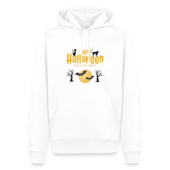 Moonlit Halloween: Süßes oder Saures, Mondfledermäuse - Männer Premium Bio Hoodie - Weiß - Vorne - Nico (187cm)