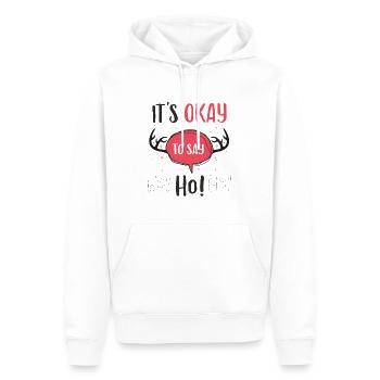 Es ist in Ordnung, Ho zu sagen! HO! HO! - Männer Premium Bio Hoodie - Weiß - Vorne - Nico (187cm)