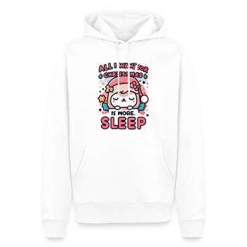 Alles, was ich mir zu Weihnachten wünsche, ist mehr Schlaf - Männer Premium Bio Hoodie - Weiß - Vorne - Nico (187cm)