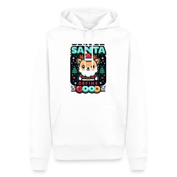 Dear Santa, Define good - Men’s Premium Organic Hoodie - white - Front - Nico (187cm)