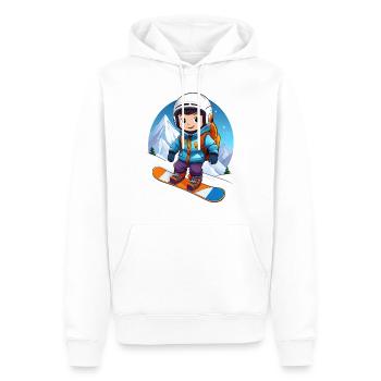 Snowboarder - Männer Premium Bio Hoodie - Weiß - Vorne - Nico (187cm)