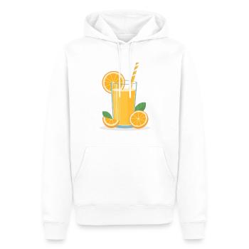 Orange juice - Men’s Premium Organic Hoodie - white - Front - Nico (187cm)