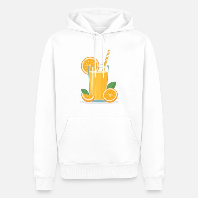 Jus d'orange - Sweat à capuche Premium bio Homme - blanc