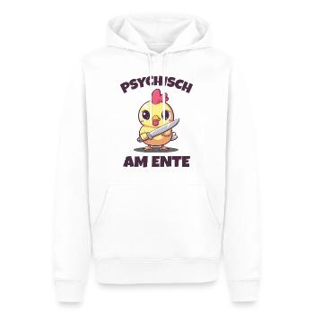 Psychisch am Ente - Männer Premium Bio Hoodie - Weiß - Vorne - Nico (187cm)