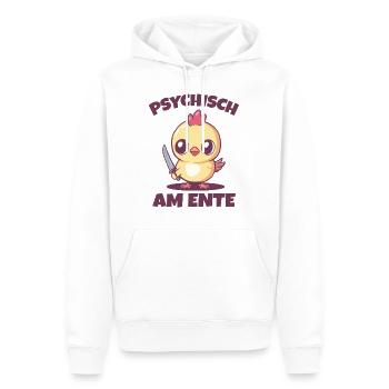 Psychisch am Ente Sarkasmus - Männer Premium Bio Hoodie - Weiß - Vorne - Nico (187cm)