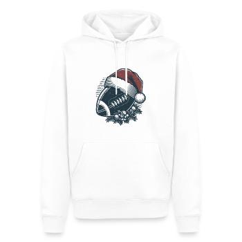 American XMAS Football - Men’s Premium Organic Hoodie - white - Front - Nico (187cm)