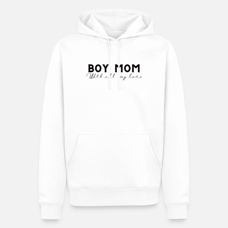 boy mom - Männer Premium Bio Hoodie - Weiß