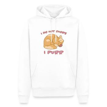 Ronronnage Ronflement Sommeil Dire Chats Cadeau - Sweat à capuche Premium bio Homme - blanc - Devant - Nico (187cm)