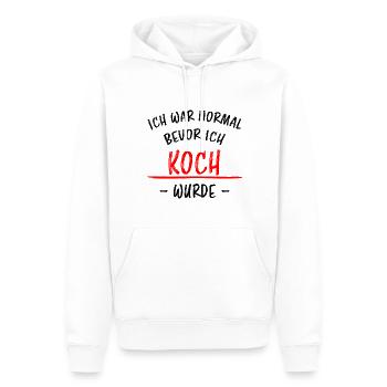 Koch Lustiger Spruch Beruf Gastronomie Geschenk - Männer Premium Bio Hoodie - Weiß - Vorne - Nico (187cm)