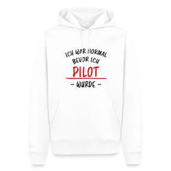 Pilot Lustiger Spruch Flugplatz Flugsport Geschenk - Männer Premium Bio Hoodie - Weiß - Vorne - Nico (187cm)