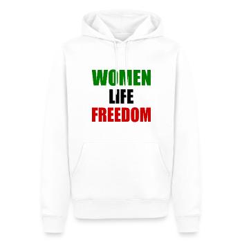 Women life freedom - Sweat à capuche Premium bio Homme - blanc - Devant - Nico (187cm)