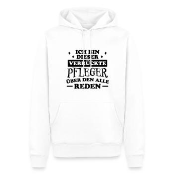 Pfleger Spruch Altenpfleger Witz Pfleger Geschenk - Männer Premium Bio Hoodie - Weiß - Vorne - Nico (187cm)