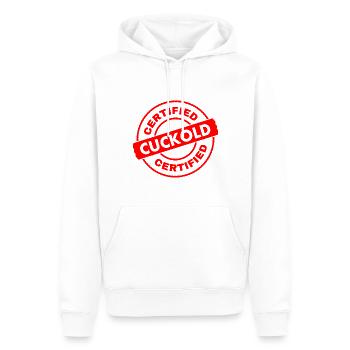 Cuckold - Männer Premium Bio Hoodie - Weiß - Vorne - Nico (187cm)