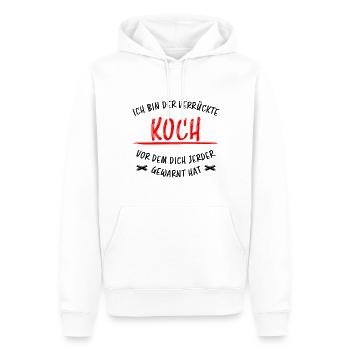 Koch Lustiger Spruch Beruf Gastronomie Geschenk - Männer Premium Bio Hoodie - Weiß - Vorne - Nico (187cm)