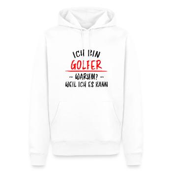 Golfer Hobby Golf Lustiger Spruch Spieler Geschenk - Männer Premium Bio Hoodie - Weiß - Vorne - Nico (187cm)