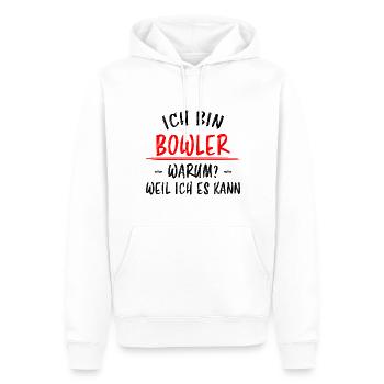 Bowling Lustiger Spruch Bowler Sprüche Geschenk - Männer Premium Bio Hoodie - Weiß - Vorne - Nico (187cm)