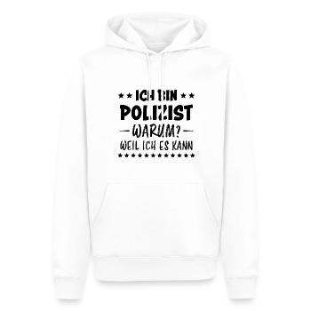 Polizist Lustiger Spruch Polizei Polizist Geschenk - Männer Premium Bio Hoodie - Weiß - Vorne - Nico (187cm)