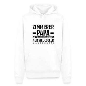 Zimmerer Lustiger Spruch Fun Zimmermann Geschenk - Männer Premium Bio Hoodie - Weiß - Vorne - Nico (187cm)