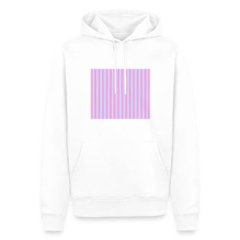 Stripes Rose Bleu clair - Sweat à capuche Premium bio Homme - blanc - Devant - Nico (187cm)