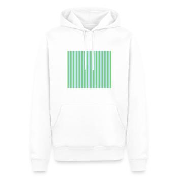 Stripes Grün Hellblau - Men’s Premium Organic Hoodie - white - Front - Nico (187cm)