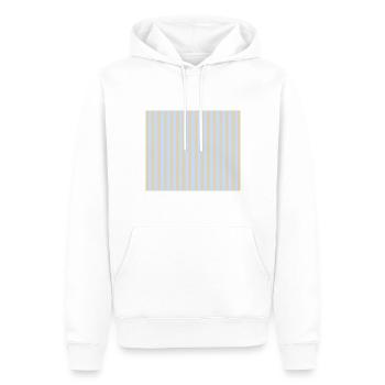Stripes Beige Light Blue - Men’s Premium Organic Hoodie - white - Front - Nico (187cm)