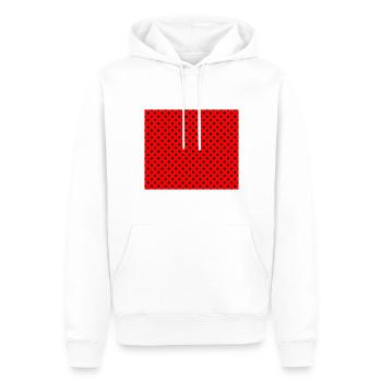 Tupfen Schwarz auf Rot - Männer Premium Bio Hoodie - Weiß - Vorne - Nico (187cm)