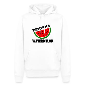 THIS IS NOT A WATERMELON - Sweat à capuche Premium bio Homme - blanc - Devant - Nico (187cm)
