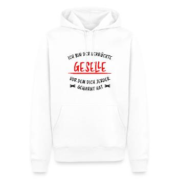 Geselle Lustiger Spruch Gesellenprüfung Geschenk - Männer Premium Bio Hoodie - Weiß - Vorne - Nico (187cm)