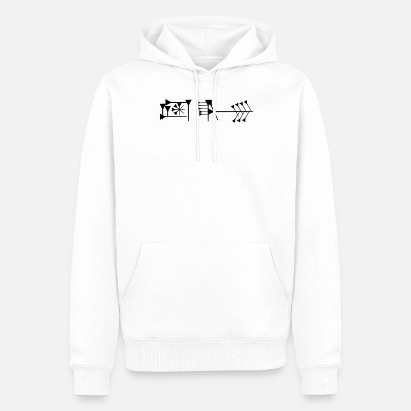 Ama-Gi - Männer Premium Bio Hoodie - Weiß