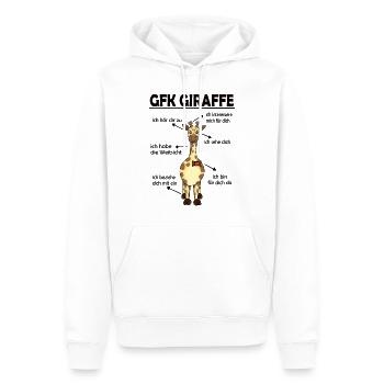 Gewaltfreie Kommunikation Giraffe Herz - Männer Premium Bio Hoodie - Weiß - Vorne - Nico (187cm)
