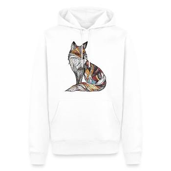 Fuchs - Männer Premium Bio Hoodie - Weiß - Vorne - Nico (187cm)