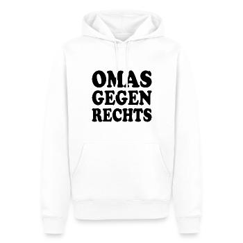 Omas gegen rechts - Männer Premium Bio Hoodie - Weiß - Vorne - Nico (187cm)