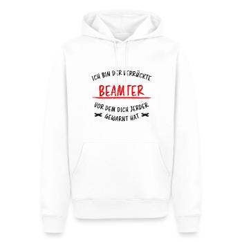 Beamter Lustiger Spruch Verbeamtung Büro Geschenk - Männer Premium Bio Hoodie - Weiß - Vorne - Nico (187cm)