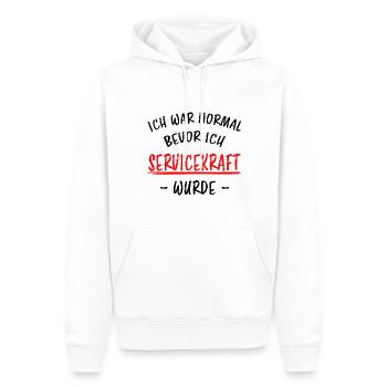 Servicekraft Dienstleistung Lustig Spruch Geschenk - Männer Premium Bio Hoodie - Weiß - Vorne - Nico (187cm)