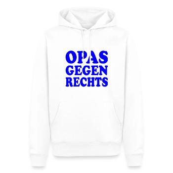 Opas gegen rechts - Männer Premium Bio Hoodie - Weiß - Vorne - Nico (187cm)