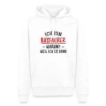 Busfahrer Beruf Lustiger Spruch Linienbus Geschenk - Männer Premium Bio Hoodie - Weiß - Vorne - Nico (187cm)